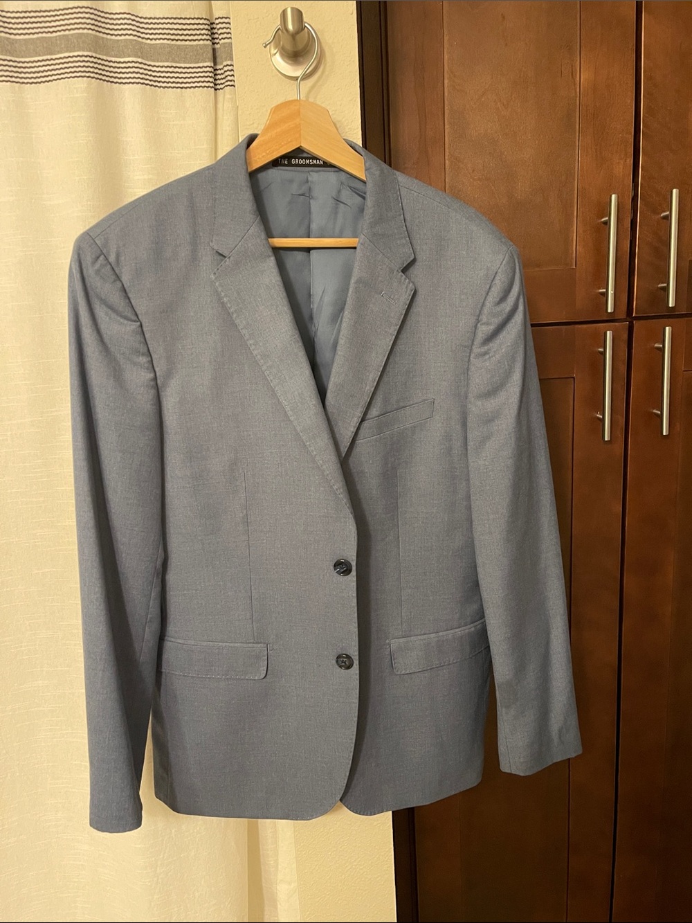 Men's Light Blue Two-Button Blazer - Classic Tailored Fit